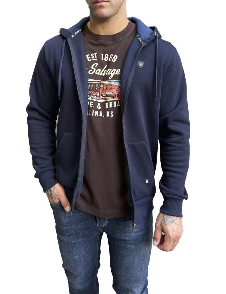 Everbest ανδρική Plus Size μπλε ζακέτα φούτερ 251010B φωτογραφία